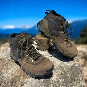 Timberland Mt. Maddsen Waterproof Mid Hiker Brown Leather Boots Men’s Size 11.5